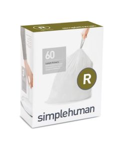 Sacs poubelle d'intérieur Simplehuman Code R de 2,64 gallons blancs (60/pqt)