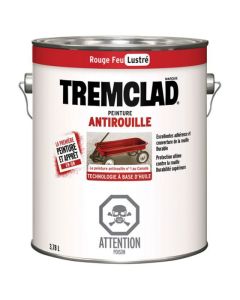 Antirouille, Tremclad, fini lustré, 3,78 l, rouge feu