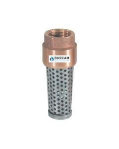 Clapet de pied universel en laiton et acier inoxydable 1,25 po de Burcam