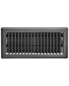 Imperial Steel Floor Register - Grey - Powder-Coat Paint - 4-in W x 10-in L