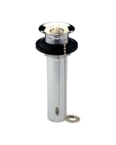 Bonde ronde de lavabo en laiton, Plomb Pak, 1 1/4 po x 5 po, chrome