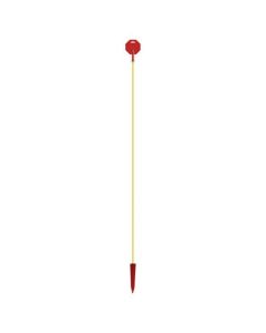 Balise d'entrée 72 po en fibre de verre et polyéthylène, rouge et jaune