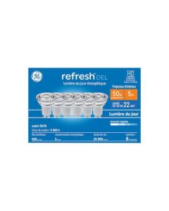 Ampoules à DEL 50W à culot GU10 pour intérieur, lumière du jour (6)