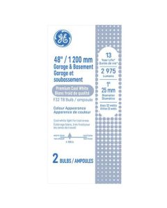 GE Lighting 32 W T8 48-in Neutral White 3500 K Fluorescent Light Bulbs - 2/Pk