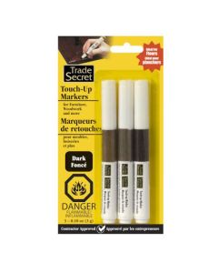 Paquet de 3 marqueurs de retouches pour le bois teinte foncée