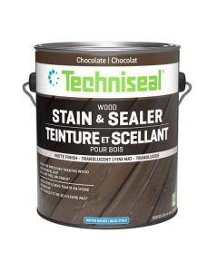 Teinture et scellant pour bois à base d'eau, chocolat, mat, 3,78 L