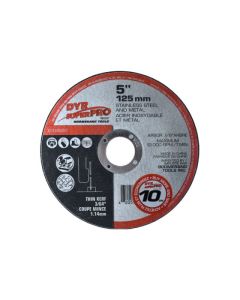 Flat Cutting Wheel for Stainless Steel and Metal, 5" (10 units)