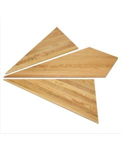 Pre-varnished Jointed Red Oak Corner Stair Tread Set, 1-1/16" x 42"