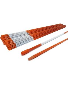 1/2 in x 60 in Fluorescent Orange Marker Rod with Reflective Cap