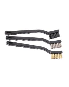 Mini Wire Brush Set Nylon Brass Stainless Steel - Ergonomic Handle