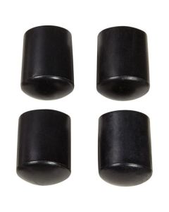 Embout rond 7/8" vinyle noir (4)