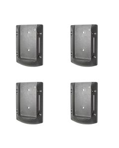 Bracket for straight handrail in rigid black plastic, pack of 4.