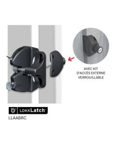 Dual-Sided Lockable Gate Latch - Black
