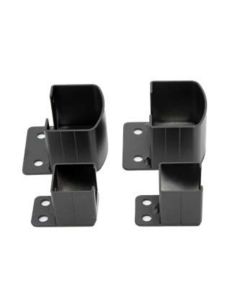 Ensemble de support pour rampe en aluminium noir "Innovalu"  (4 morceaux)
