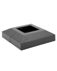 Cache-base pour poteau "2x2" en aluminium noir "Innovalu"