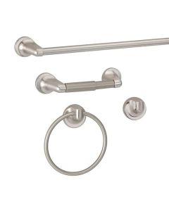 Ensemble d'accessoires de salle de bain, Infinity, Nickel et satin - 4 mcx