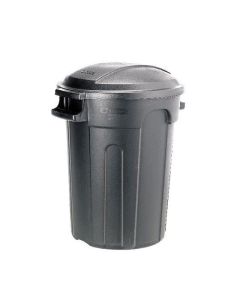 Poubelle noir 80L avec couvercle