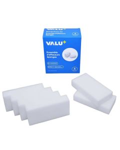 White Eraser Sponges 6-Pack - Easy Cleaning