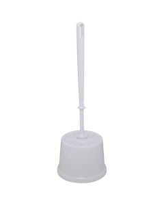 White Toilet Brush with Closed Lid