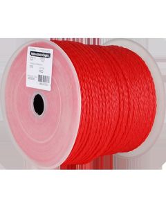 Corde rouge en polypropylène tressée vide 3/8" x 500'