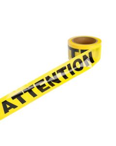 Attention Safety Tape Yellow and Black 3" x 1000'