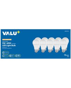 Ampoule LED A19 9 W Blanc Doux - Paquet de 10