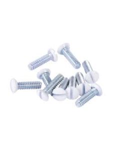 White 1/2 In Replacement Wallplate Screws Pack of 10