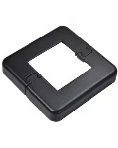 Cache-platine en aluminium 2 pièces pour poteau 2-1/4", noir texturé