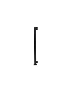 Poteau de coin 42" en aluminium 2-1/4" avec supports soudés, noir texturé