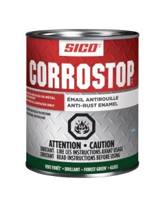 Émail antirouille, Corrostop, vert forêt, brillant, 946 ml