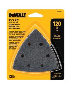 Papier de ponçage pour outil oscillant 3-3/4" - grain 120 (paquet de 12)