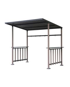 Pergola BBQ 8' x 6' avec structure en acier galvanisé