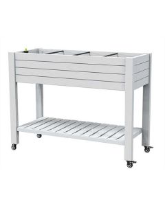 Jardinière surélevée en résine avec roues 78 L