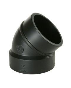 ABS 45° elbow, 2" spigot x socket
