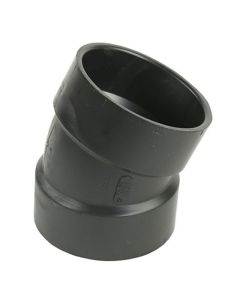 ABS 22 1/2° elbow, 4" socket