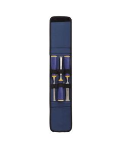 Lot de 3 ciseaux avec étui Bleu