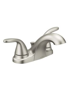 Robinet lavabo Adler 2 poignées nickel brossé 4 pouces