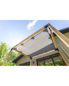 Toile pour pergola Korto Structures en polyéthylène gris de 10 pi x 12 pi