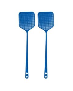 Tue-mouches en plastique bleu paquet de 2