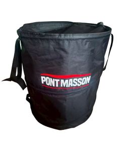 Sac à feuilles avec couvert, pliable en tissu noir- 121 L