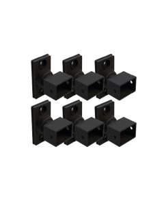 Ensemble de support ajustable pour clotûre en aluminium noir "Innovalu" (6)