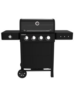 Barbecue au gaz propane noir à 4 brûleurs centraux et 1 latéral, 32 000 BTU