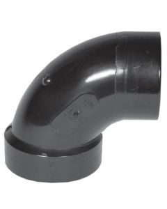 ABS DWV 90° Elbow - 1 1/2" - Hub x Spigot - Black