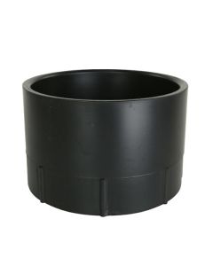 Adaptateur femelle en ABS DWV, 4", fem. X fem. fileté, noir