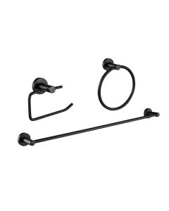 3 Pieces Bath Accessory Set Black