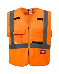 Class 2 High Visibility Orange Safety Vest L/XL CSA