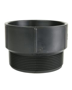 ABS DWV Male Adapter - 4" - HUB X MPT - Black