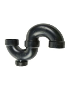 ABS DWV S-trap, 1-1/2" socket, with plug