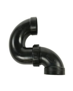 ABS DWV P-trap, 2" socket, with union, without plug