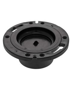 ABS Adjustable Toilet Flange With Plug  4" x 3"